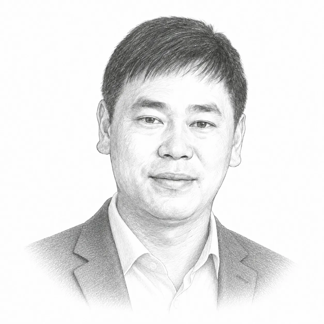 Pencil portrait of Dan Yu