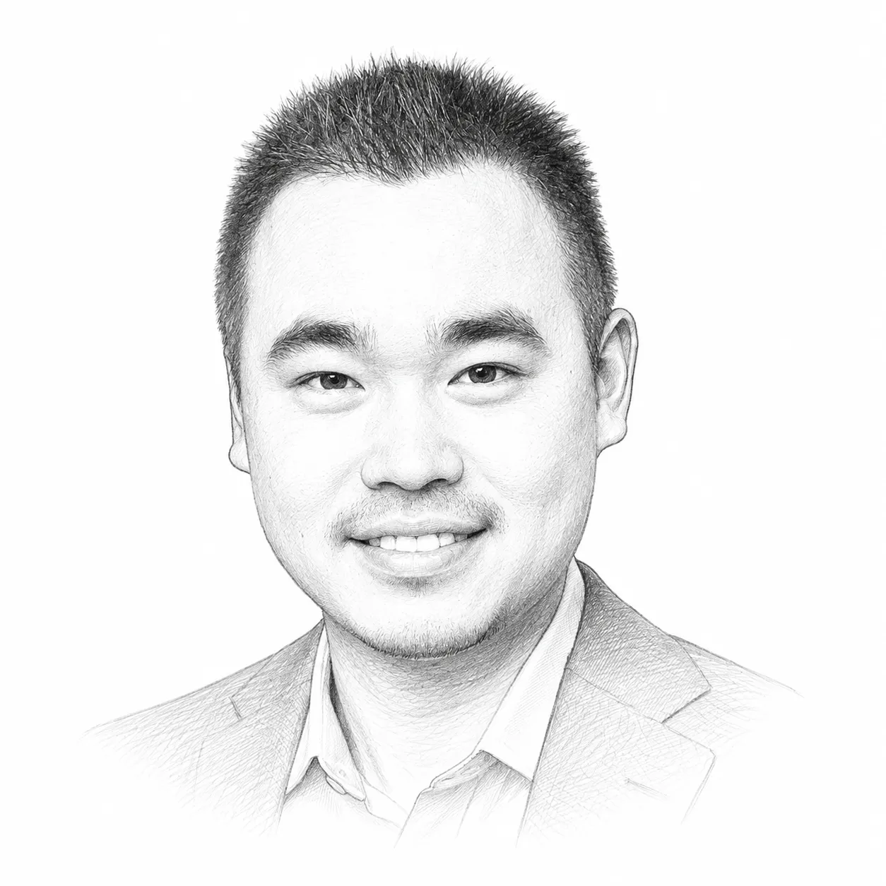 Pencil portrait of Rick Shang
